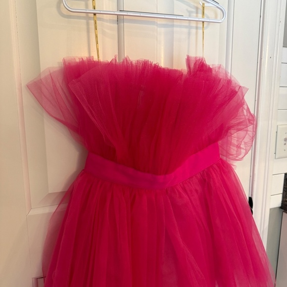New! Bronx And Banco Anna Tulle Mini Dress Pink 45618 - Picture 7 of 12